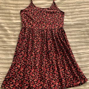 Size S forever 21 pink and red flowered dress